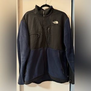 The North Face Denali Fleece Jacket Mens Size Large Navy Blue & Black